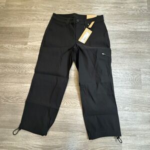 Eddie Bauer Rainier Capri Pants Womens 0 Black Hiking Outdoor UPF 50+ 5890 NEW